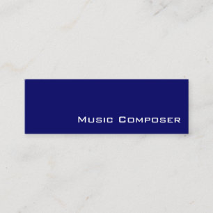 Navy White Music Composer visitekaartjes