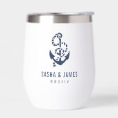 Navy & White Nautical Rope & Anchor Wedding Favor (Links)