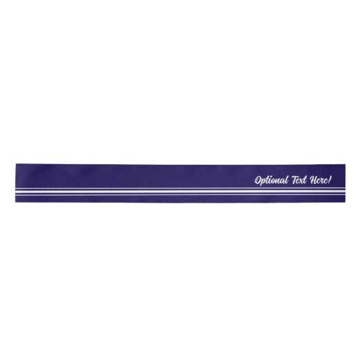 Navy & White smart nautische look met jouw tekst Lint (Voorkant)