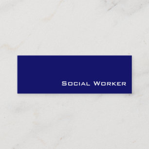Navy White Social Worker visitekaartjes