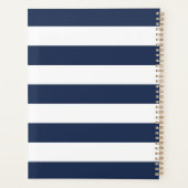 Navy & White Stripe Gepersonaliseerde Homeschool Planner (Achterkant)
