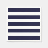 Navy & White Stripe Napkins Servetten (Voorkant)