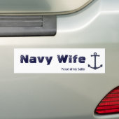 Navy Wife Bumpersticker (Op auto)