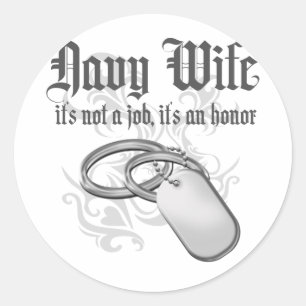 Navy Wife - Het is een eer Ronde Sticker