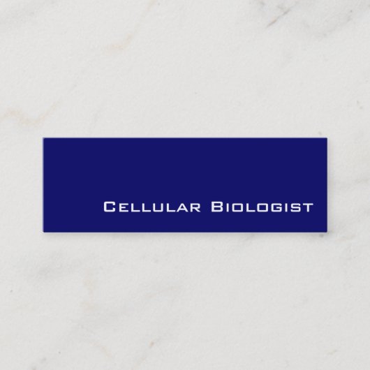 Navy witte Cellular Biologist visitekaartjes (Voorkant)
