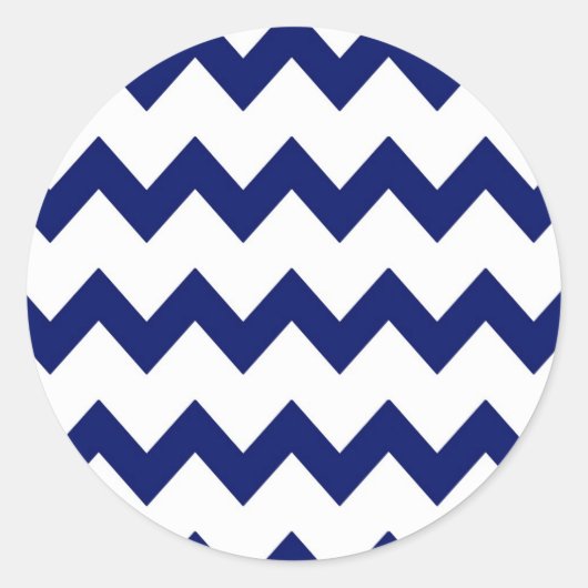 Navy Witte Chevrons Sticker (Voorkant)