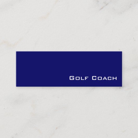 Navy witte golfcoach visitekaartjes (Voorkant)