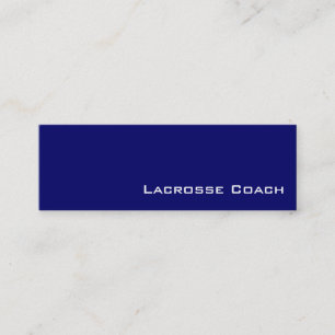 Navy witte lacrosse coach visitekaartjes