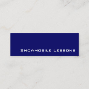 Navy witte sneeuwscooter lessen visitekaartjes