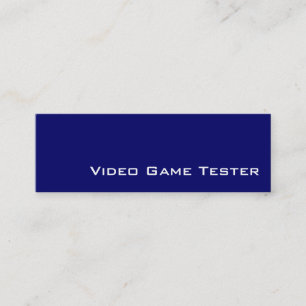 Navy witte Video Game Tester visitekaartjes