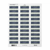 Navy Wood Eucalyptus Return Address Labels (Full Sheet)