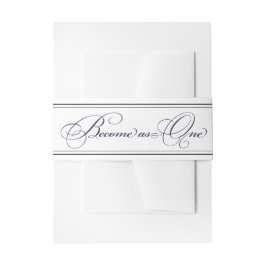 Navy wordt een Christelijke bruiloft Uitnodigingen Wikkel