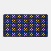 Navy Yellow Pixels Cool Checkered Pattern Abstract Bureaumat (Voorkant)
