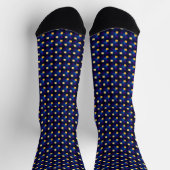 Navy Yellow Pixels Cool Checkered Pattern Abstract Sokken (Top)