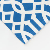 Navy & Yellow Trellis | Couverture polaire (Coin)
