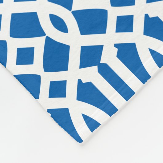Navy & Yellow Trellis | Couverture polaire (Coin)