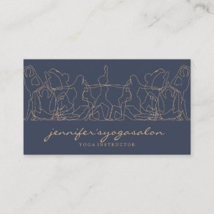 Navy yogadocent namaste meditatietrainer visitekaartje