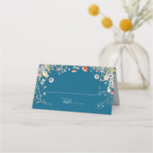 Navy Zalige Kleurrijke Boho Wildflower Wedding (Voorkant)