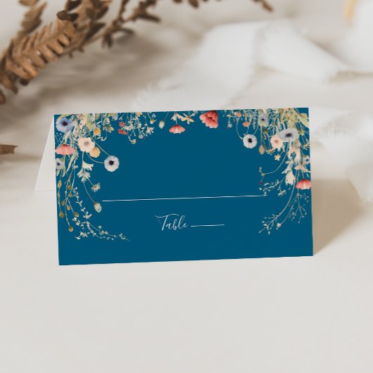 Navy Zalige Kleurrijke Boho Wildflower Wedding