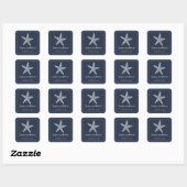Navy zeesterren bruiloft stickers (Vel)