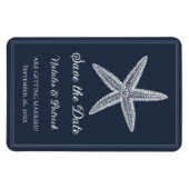 Navy Zeesterren Save the Date Magnet Magneet (Horizontaal)