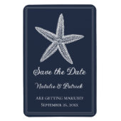 Navy Zeesterren Save the Date Magnet Magneet (Verticaal)