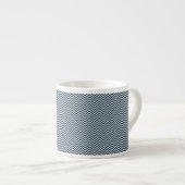 Navy Zig Zag Wave Pattern Espresso Kop (Voorkant rechts)