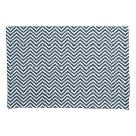 Navy Zig Zag Wave Pattern Kussensloop