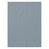 Navy Zig Zag Wave Pattern Tafelkleed (Voorkant)