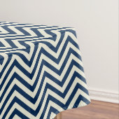 Navy Zig Zag Wave Pattern Tafelkleed (Voorbeeld)