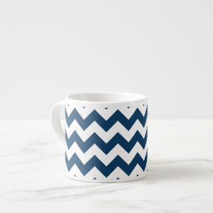 Navy zigzag, Navy Chevron, Geometrisch patroon Espresso Kop