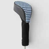 Navy zigzag, Navy Chevron, Geometrisch patroon Golfheadcover (Schuin)