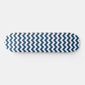 Navy zigzag, Navy Chevron, Geometrisch patroon Skateboard (Horizontaal)