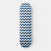 Navy zigzag, Navy Chevron, Geometrisch patroon Skateboard (Voorkant)