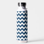 Navy zigzag, Navy Chevron, Geometrisch patroon Waterfles (Links)