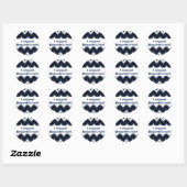 Navy zigzag upsherin sticker (Vel)