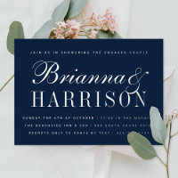 Navy Zijne en Hers Elegant Couples Shower Silver