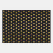 Navy zwart en wit Chanoeka Golden David Star Inpakpapier Vel (Voorkant)
