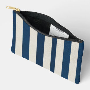  Navyblauw en Crème Verticale Streep Naadloos  Etui