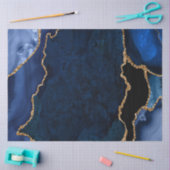 Navyblauw en gouden namaak glitters agaat tissuepapier (Craft)