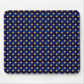     Navyblauw Geel Cute Modern Patroon Pixel Art Muismat (Voorkant)