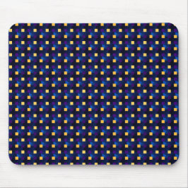     Navyblauw Geel Cute Modern Patroon Pixel Art Muismat