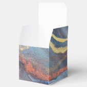 Navyblauw & Goud Aquarel Marmer Modern Abstract Bedankdoosjes (Geopend)