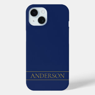 Navyblauw & Goud Naam Achternaam of Bedrijfsnaam