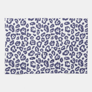 Navyblauw Luipaardpatroon Theedoek