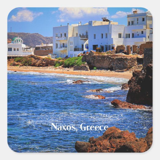 Naxos, Griekenland Vierkante Sticker (Voorkant)