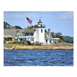 Nayatt Point Lighthouse, Rhode Island Photo Print Foto Afdruk
