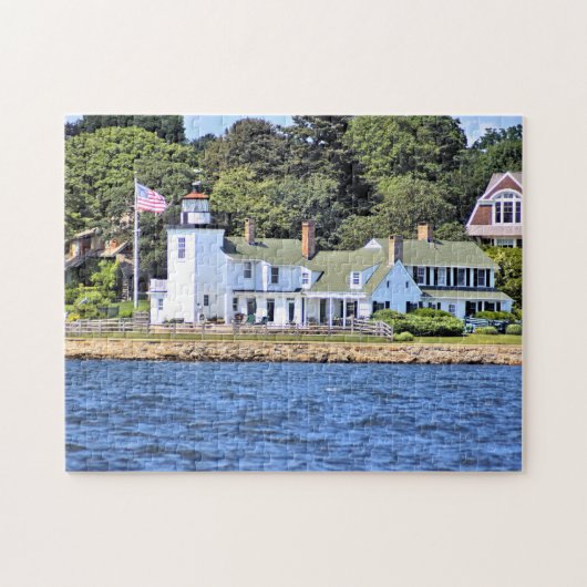 Nayatt Point Lighthouse, Rhode Island Puzzel (Horizontaal)