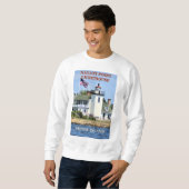Nayatt Point Lighthouse, Rhode Island Sweatshirt (Voorkant volledig)