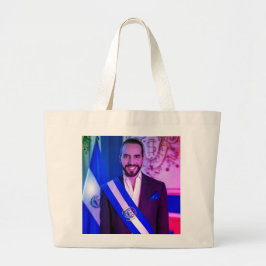 Nayib Bukele, President van El Salvador Grote Tote Bag